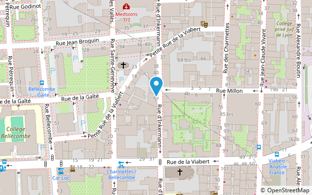 Plan d'accès : 46 Rue d'Inkermann, 69006 Lyon